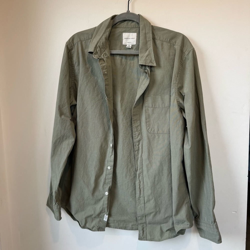 American Eagle Outfitters Olive Green Classic Fit Shirt Jacket